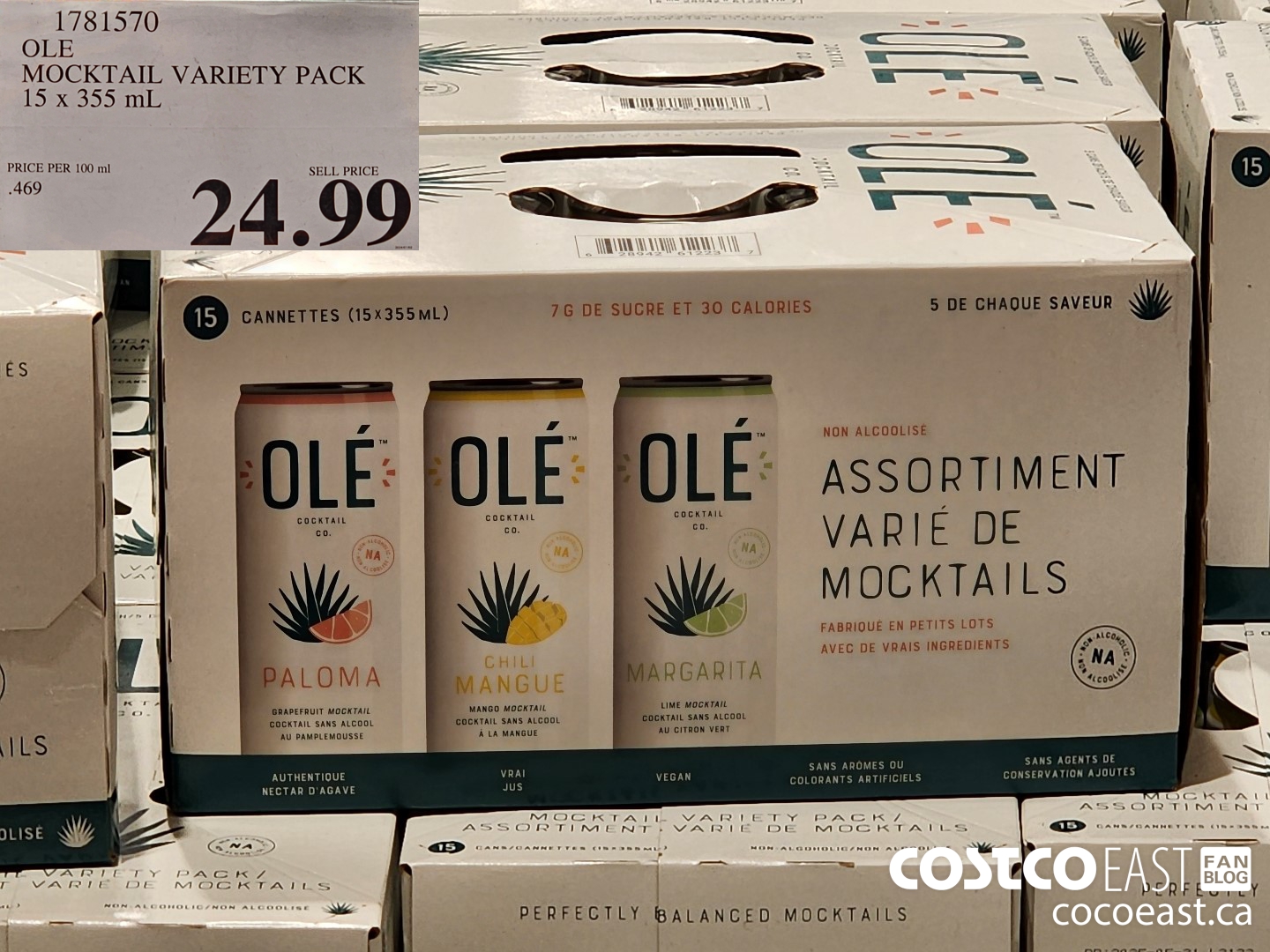 1781570 OLE MOCKTAIL VARIETY PACK 15 x 355 mL $24.99