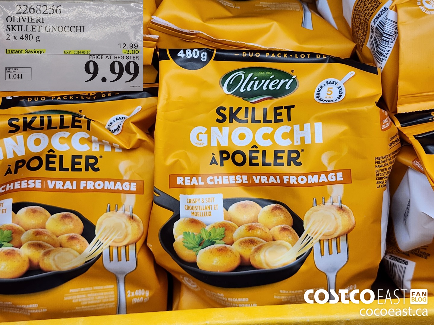 2268256 OLIVIERI SKILLET GNOCCHI 2 x 480 9 ($3.00 INSTANT SAVINGS EXPIRES ON 2024-03-10) $9.99