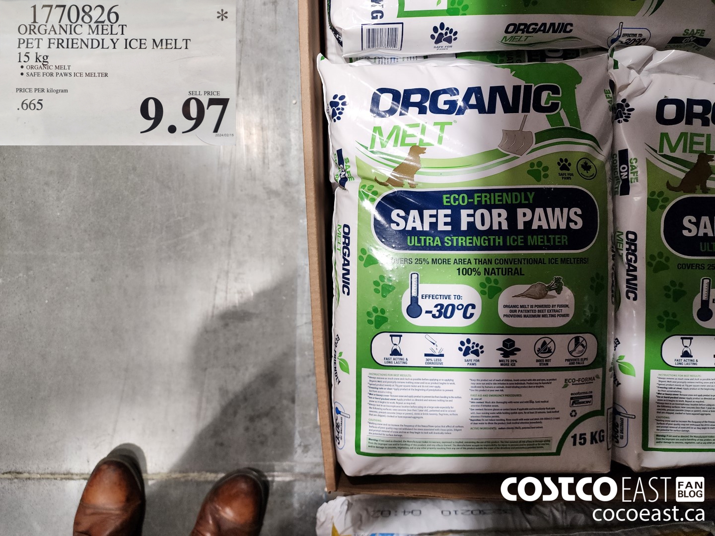 1770826 ORGANIC MELT PET FRIENDLY ICE MELT 15 kg $9.97