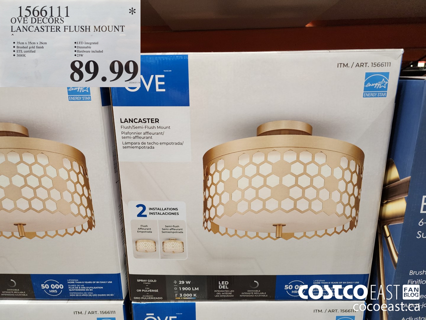 1566111 OVE DECORS LANCASTER FLUSH MOUNT $89.99