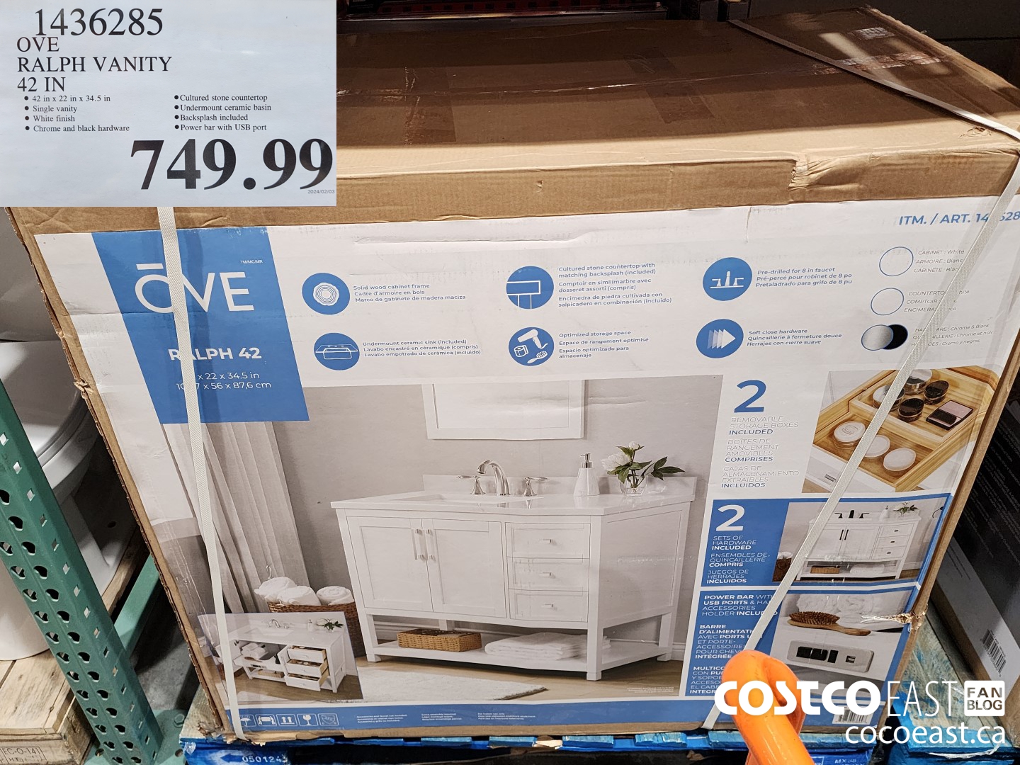 1436285 OVE RALPH VANITY 42 IN $749.99