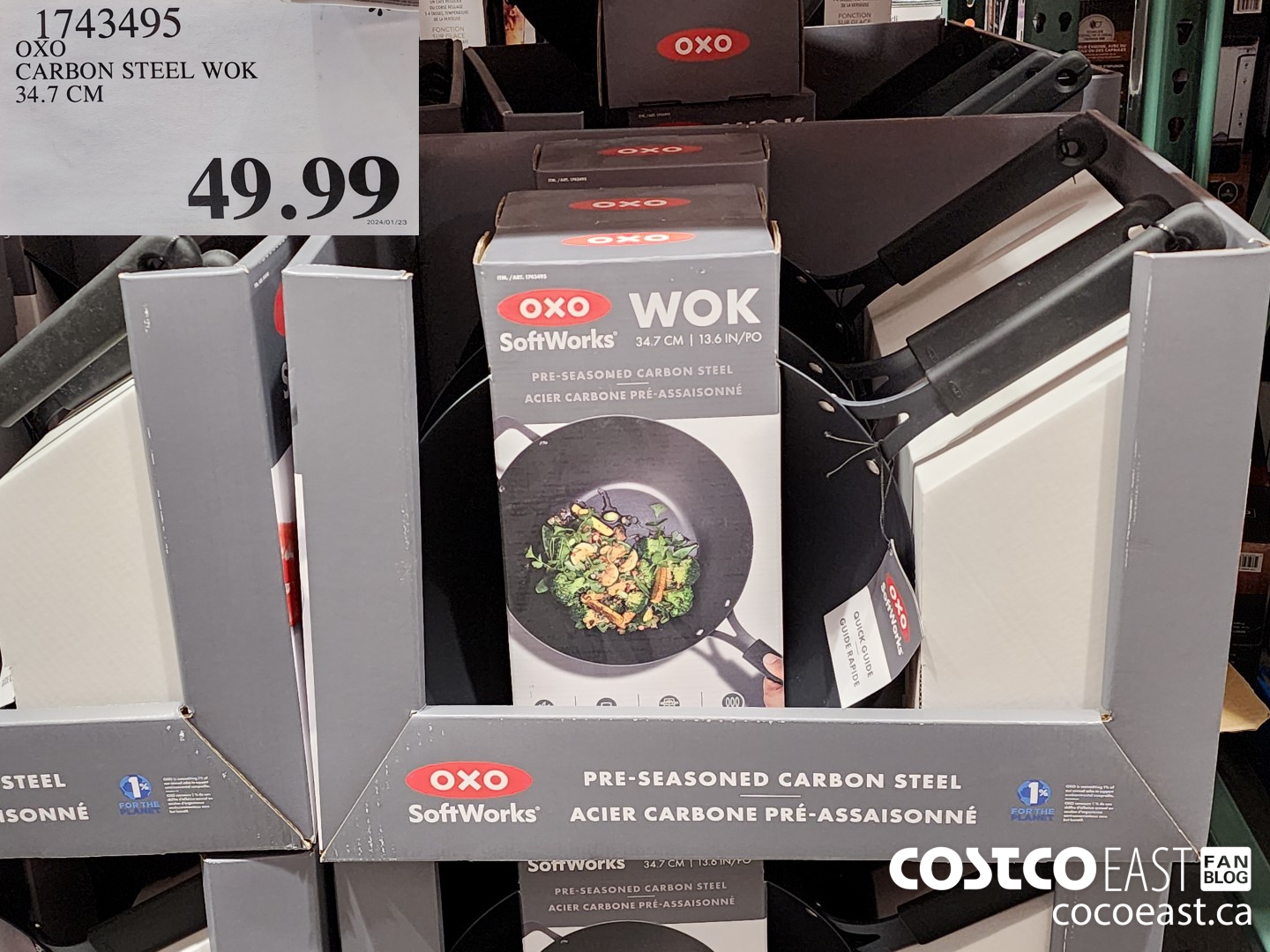 1743495 OXO CARBON STEEL WOK 34.7 CM $49.99