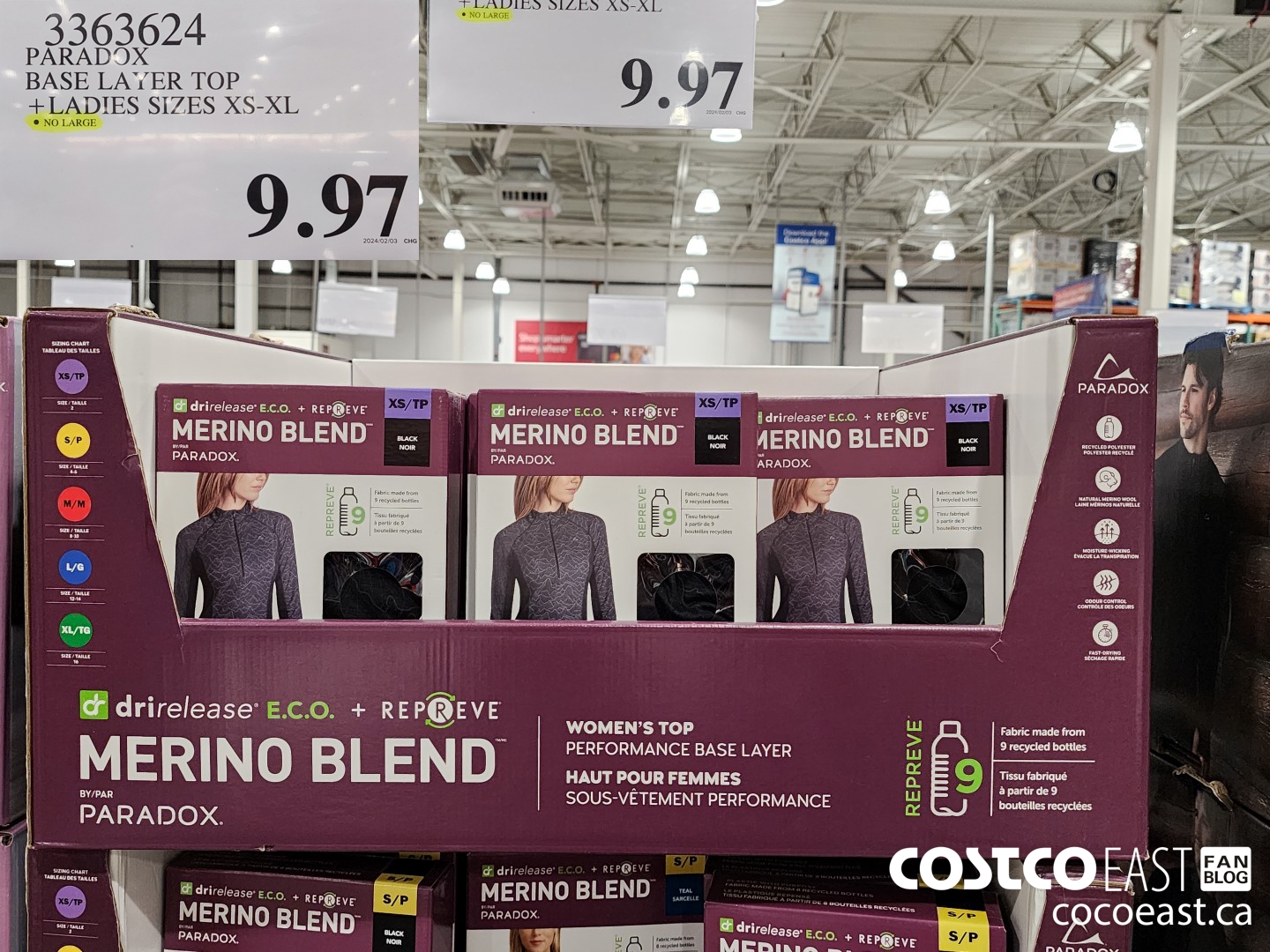 3363624 PARADOX BASE LAYER TOP + LADIES SIZES XS-XL $9.97