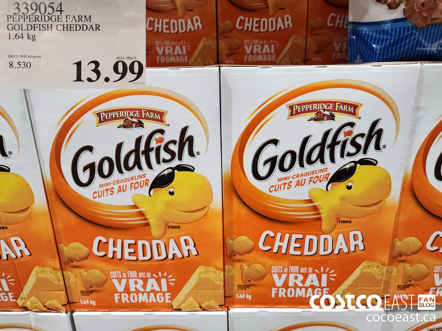 339054 PEPPERIDGE FARM GOLDFISH CHEDDAR 1.64 KG $13.99