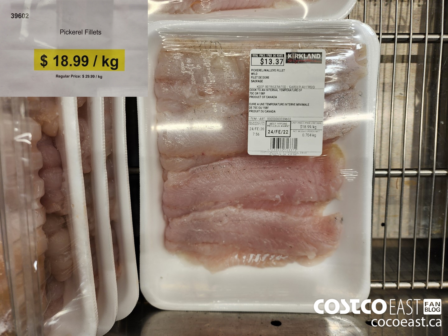 39602 PICKEREL FILLETS (PRICE PER KG) $11.00/ KG OFF $29.99