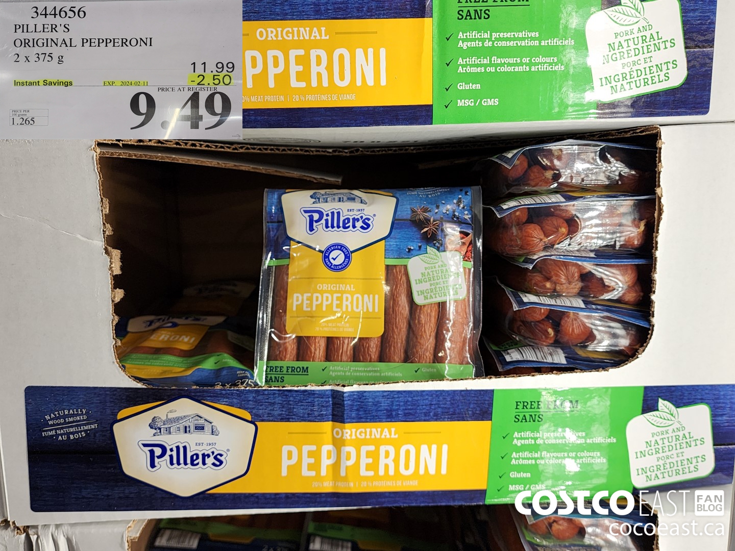 344656 PILLER'S ORIGINAL PEPPERONI 2 x 375 g ($2.50 INSTANT SAVINGS EXPIRES ON 2024-02-11) $9.49