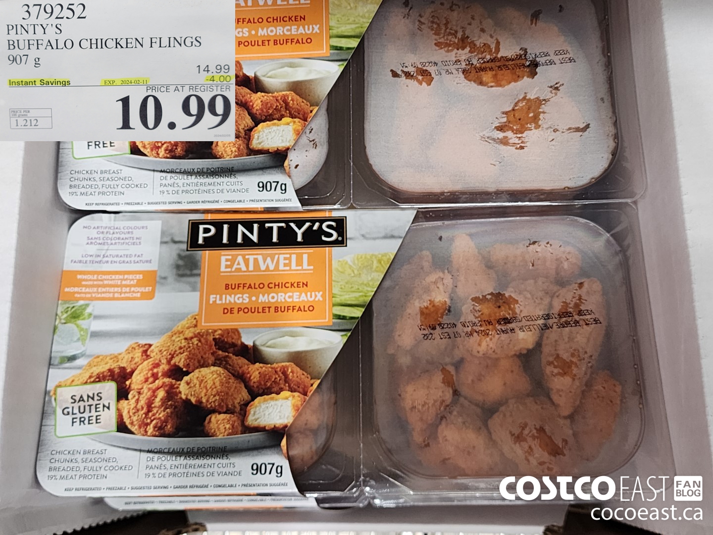 379252 PINTY'S BUFFALO CHICKEN FLINGS 907 g ($4.00 INSTANT SAVINGS EXPIRES ON 2024-02-11) $10.99