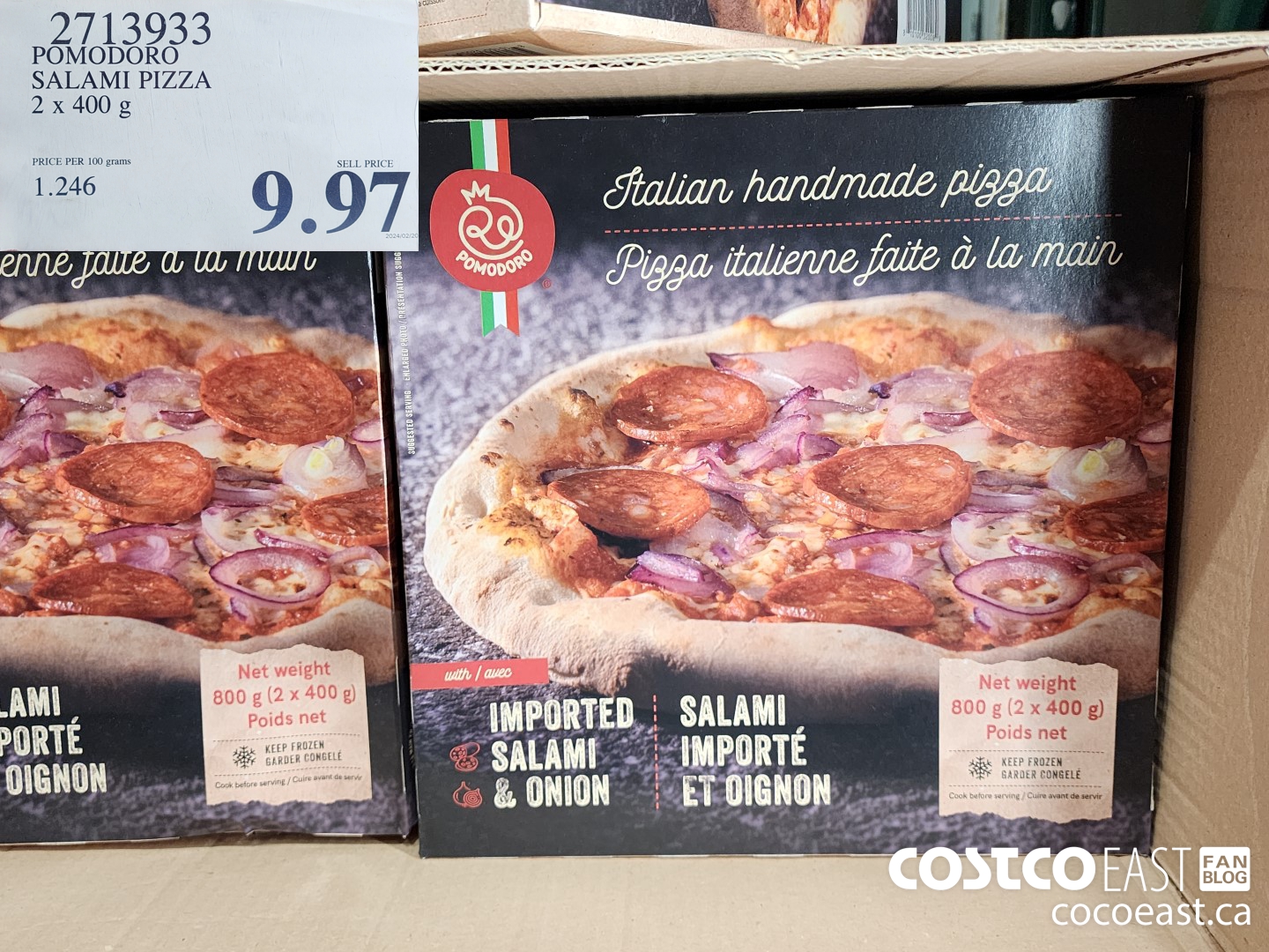 2713933 POMODORO SALAMI PIZZA 2 x 400 G $9.97