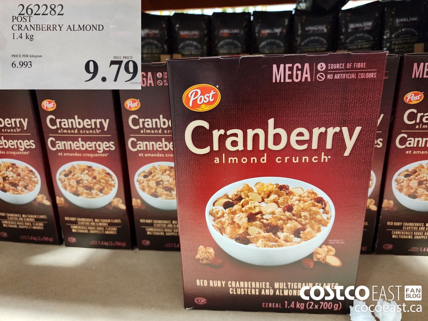 262282 POST CRANBERRY ALMOND 1.4 KG $9.79