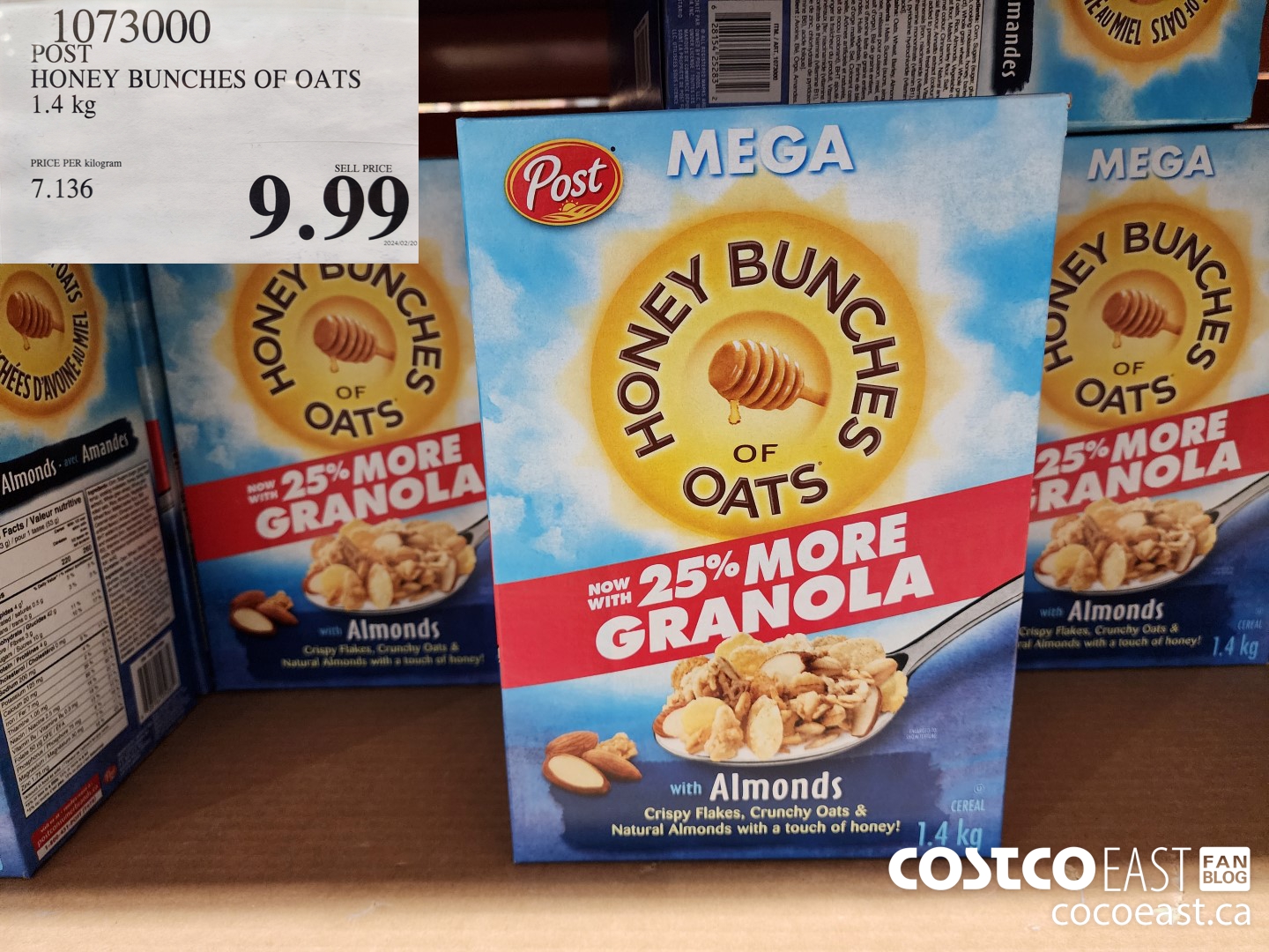 1073000 POST HONEY BUNCHES OF OATS 1.4 KG $9.99