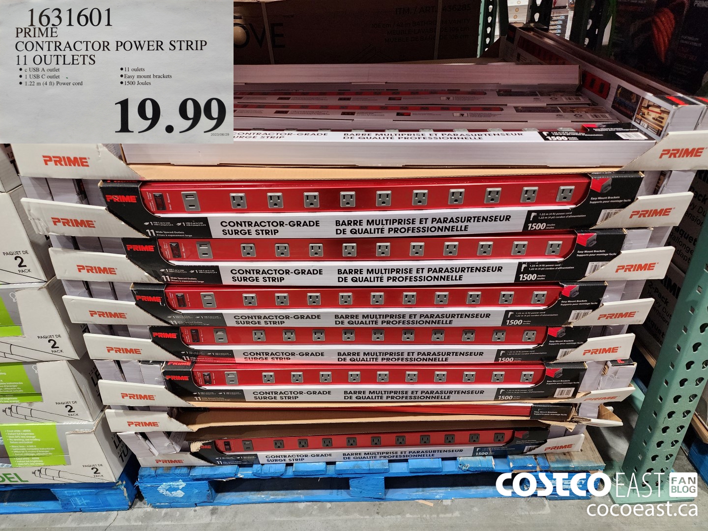 1631601 PRIME CONTRACTOR POWER STRIP 11 OUTLETS $19.99