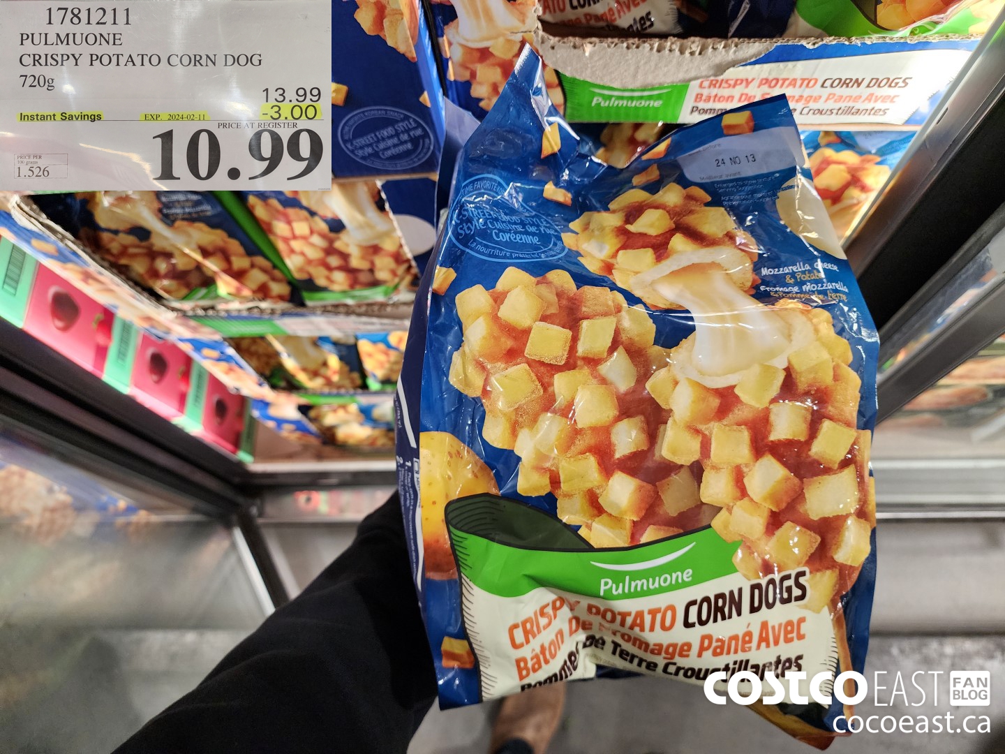 1781211 PULMUONE CRISPY POTATO CORN DOG 720g ($3.00 INSTANT SAVINGS EXPIRES ON 2024-02-11) $10.99