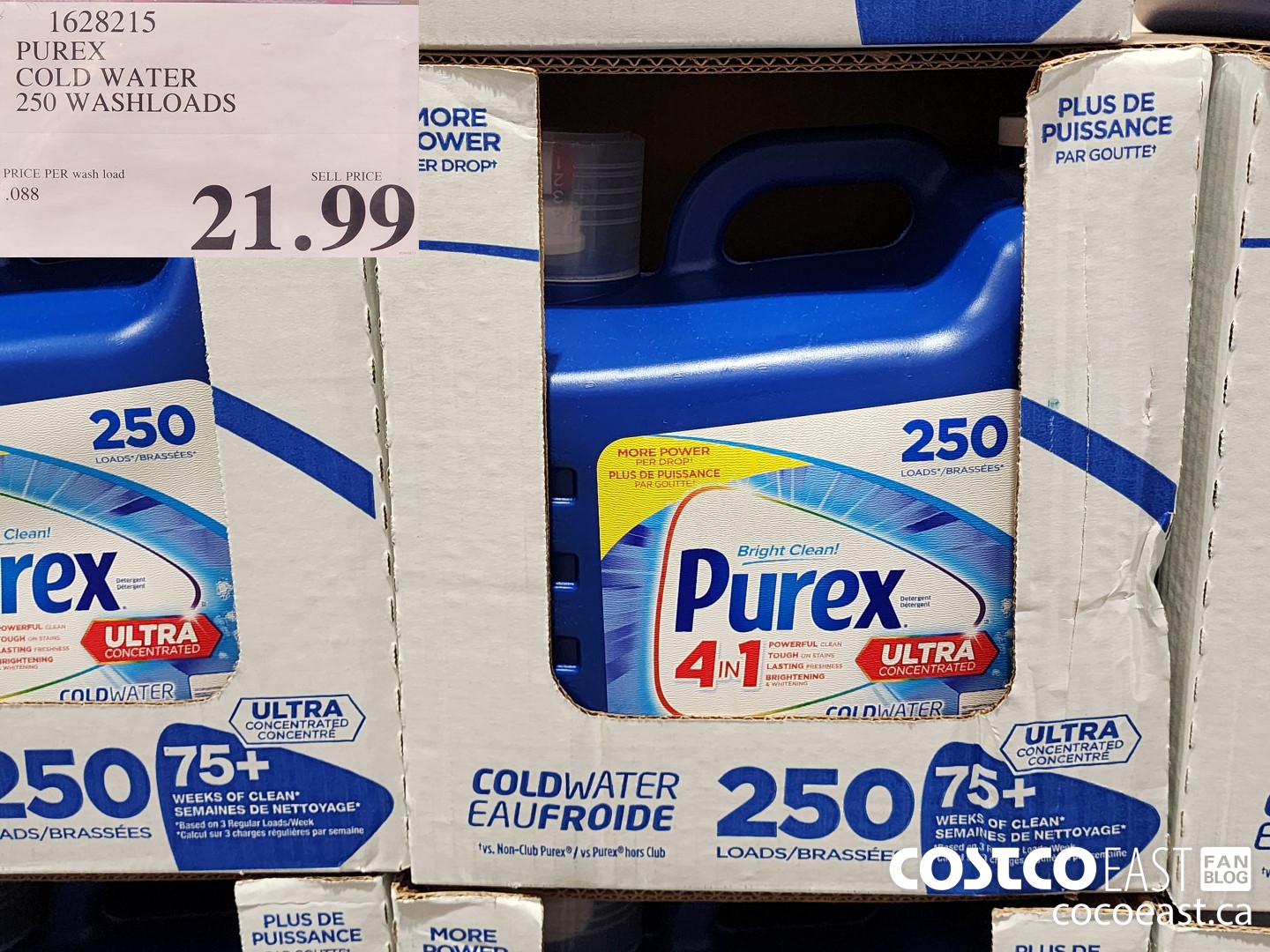 1628215 PUREX COLD WATER 250 washloads $21.99