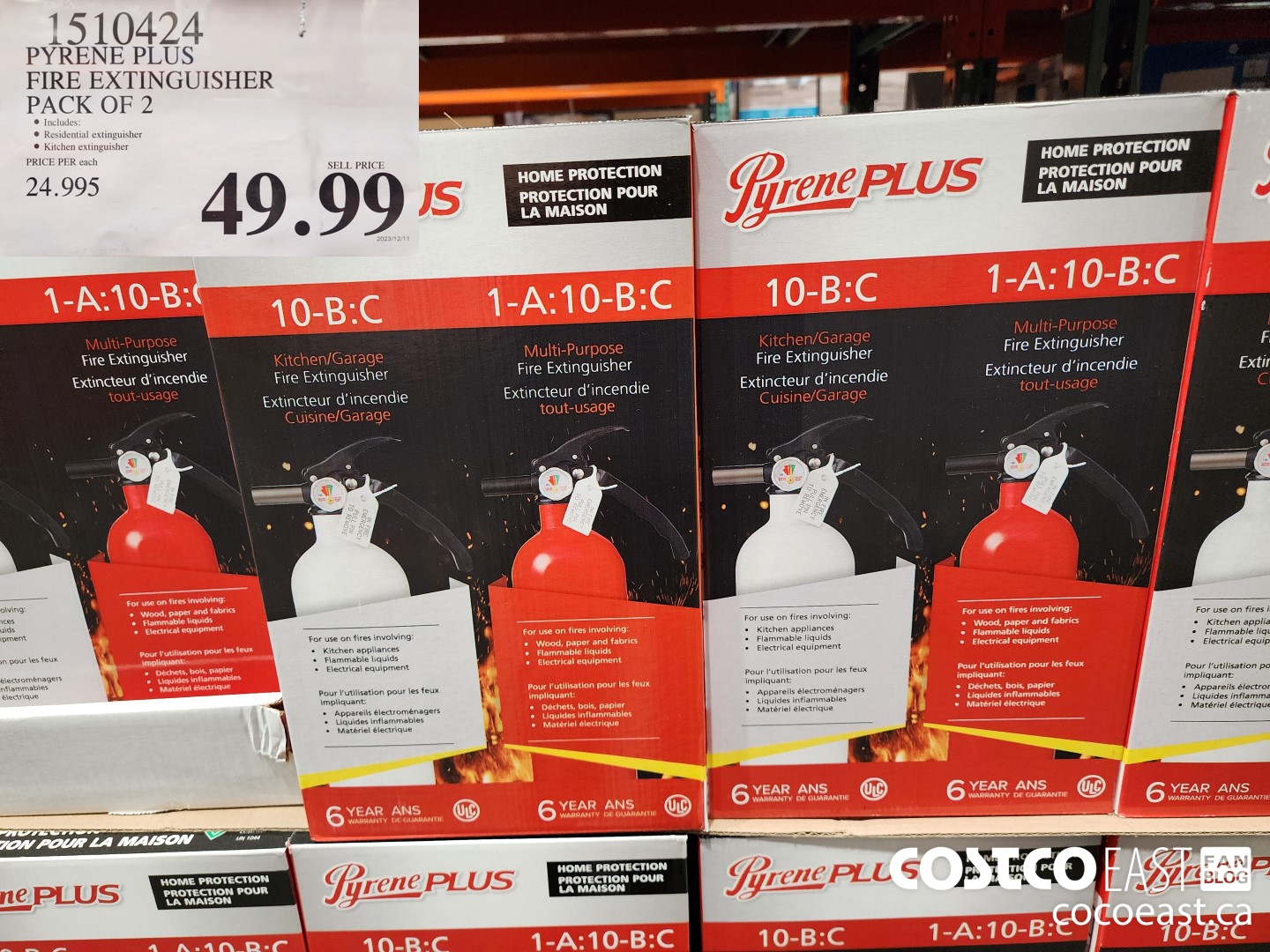 1510424 PYRENE PLUS FIRE EXTINGUISHER PACK OF 2 $49.99