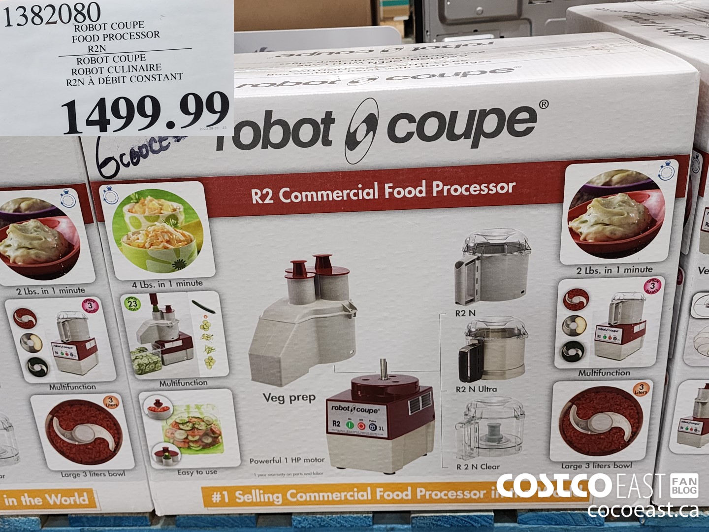 1382080 ROBOT COUPE FOOD PROCESSOR R2N $1499.99