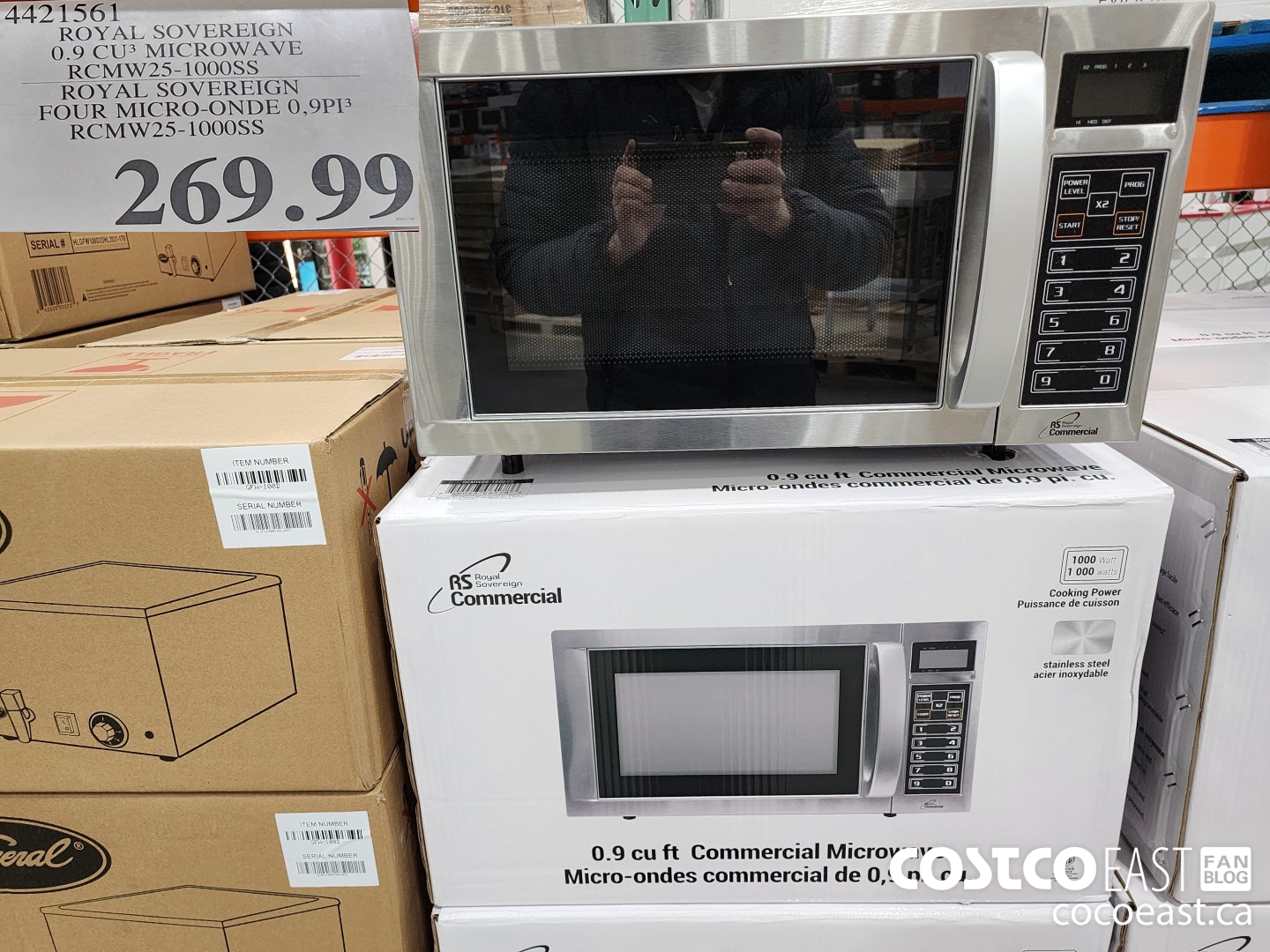 4421561 ROYAL SOVEREIGN 0.9 CU3 MICROWAVE RCMW25-1000SS $269.99