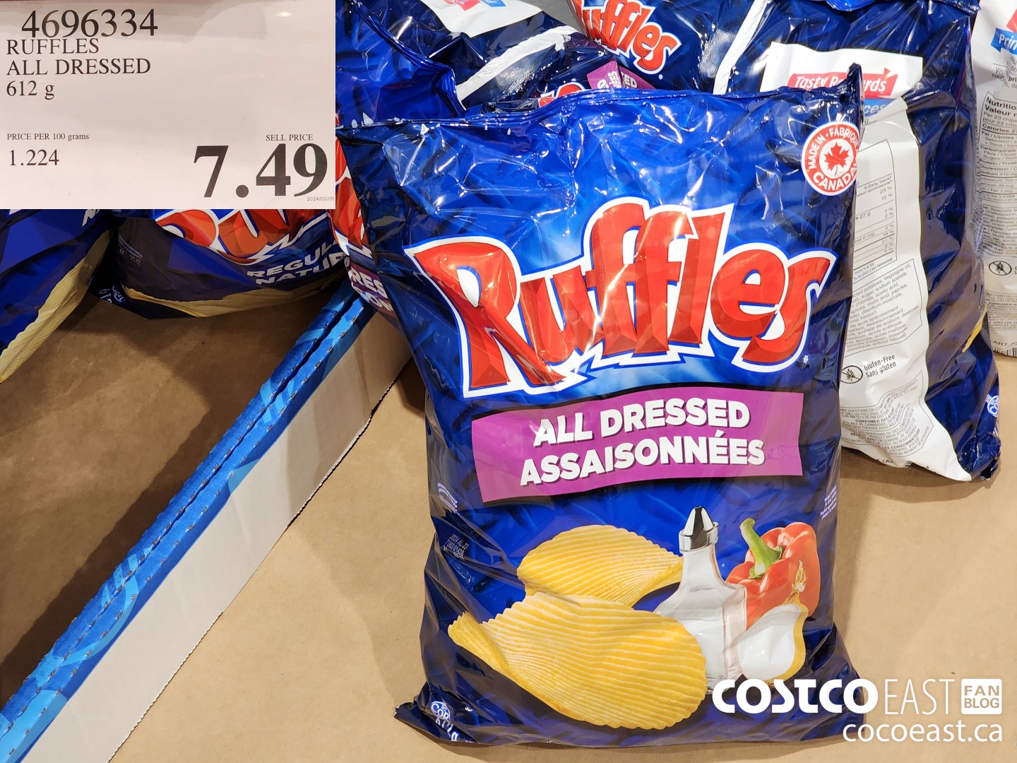 4696334 RUFFLES ALL DRESSED 612 g $7.49