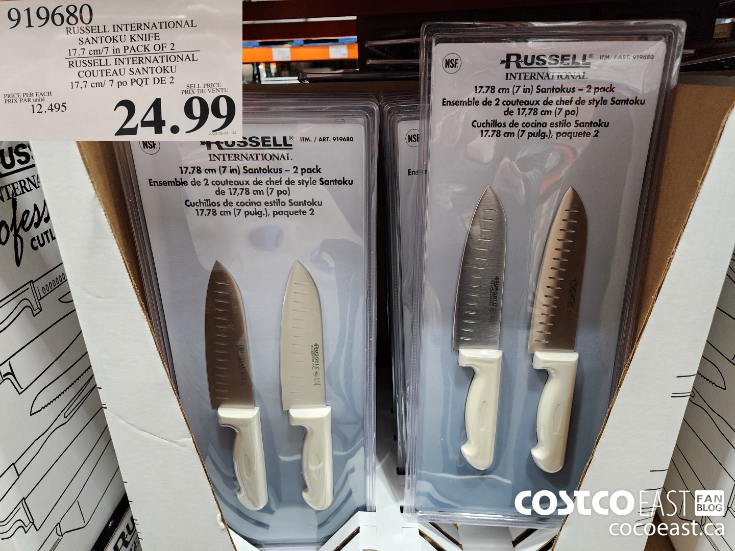 919680 RUSSELL INTERNATIONAL SANTOKU KNIFE 17.7 cm/7 in PACK OF 2 $24.99