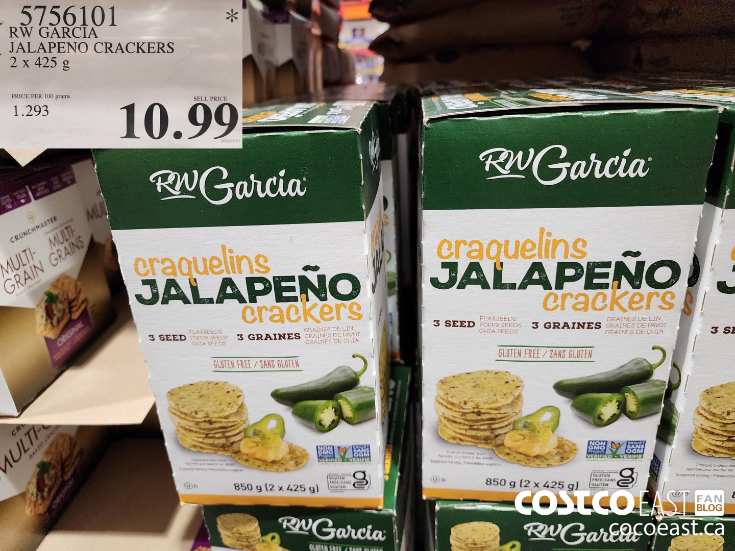 5756101 RW GARCIA JALAPENO CRACKERS 2 X 425 G $10.99