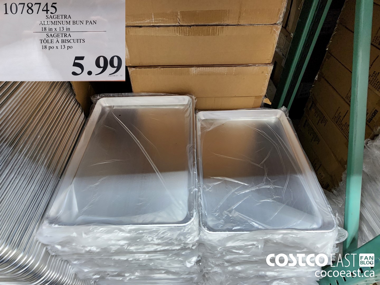 1078745 SAGETRA ALUMINUM BUN PAN 18 IN X 13 IN $5.99