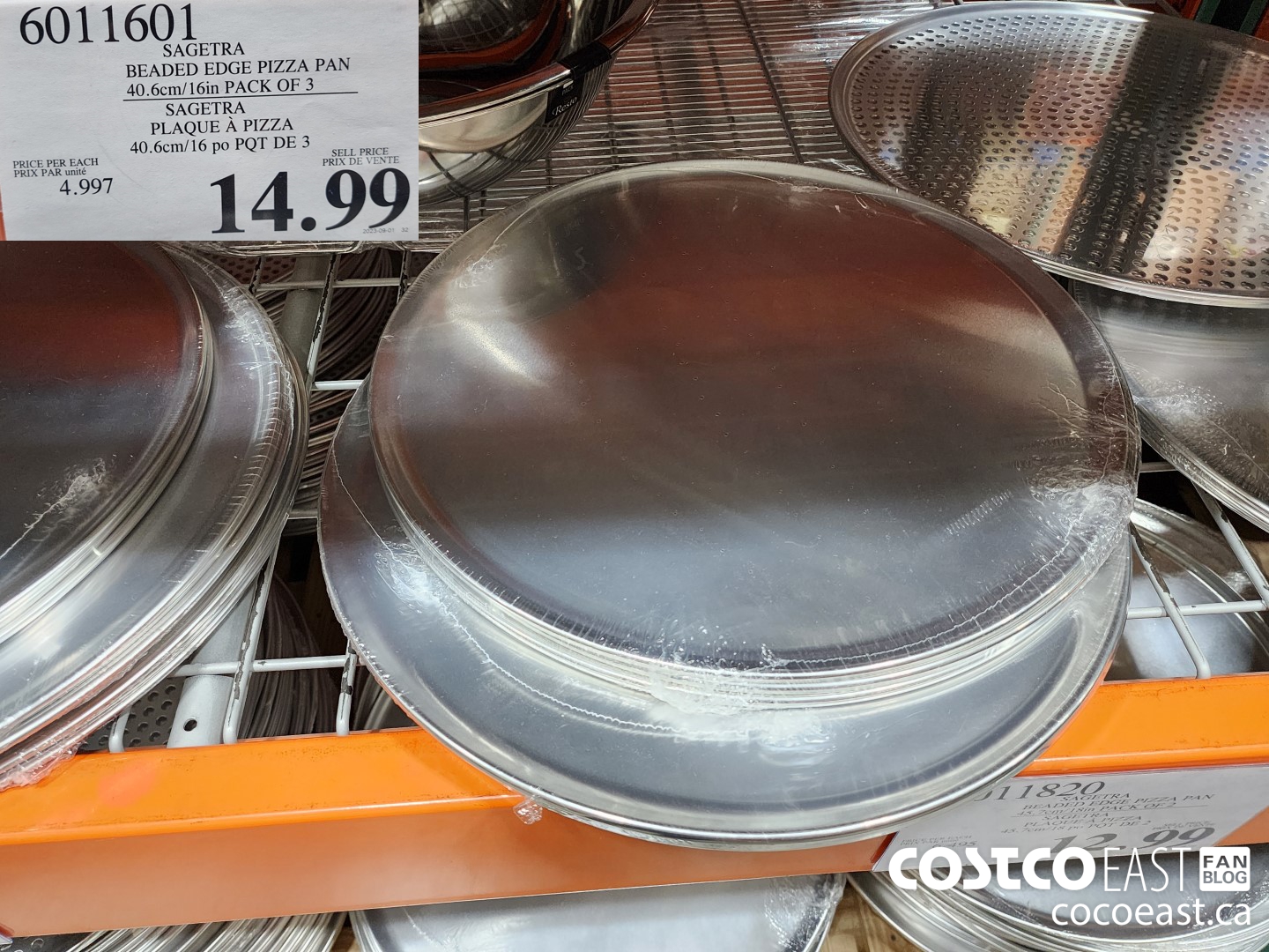 6011601 SAGETRA BEADED EDGE PIZZA PAN 40.6cm/16in PACK OF 3 $14.99