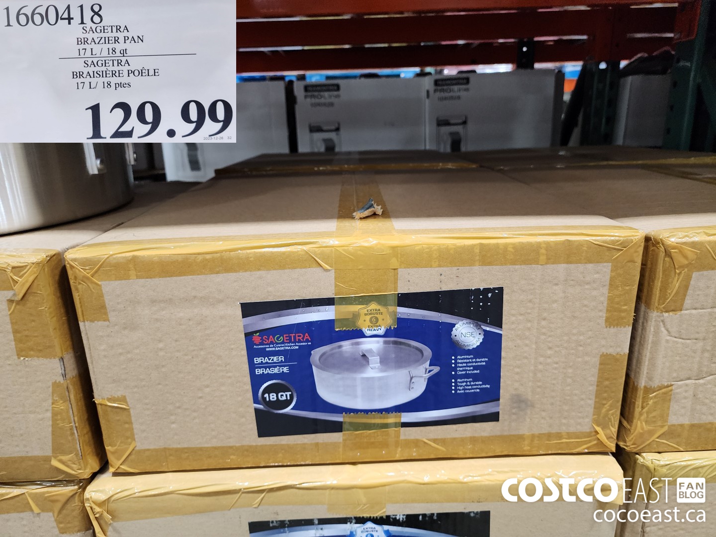 1660418 SAGETRA BRAZIER PAN 17 L/ 18 QT $129.99