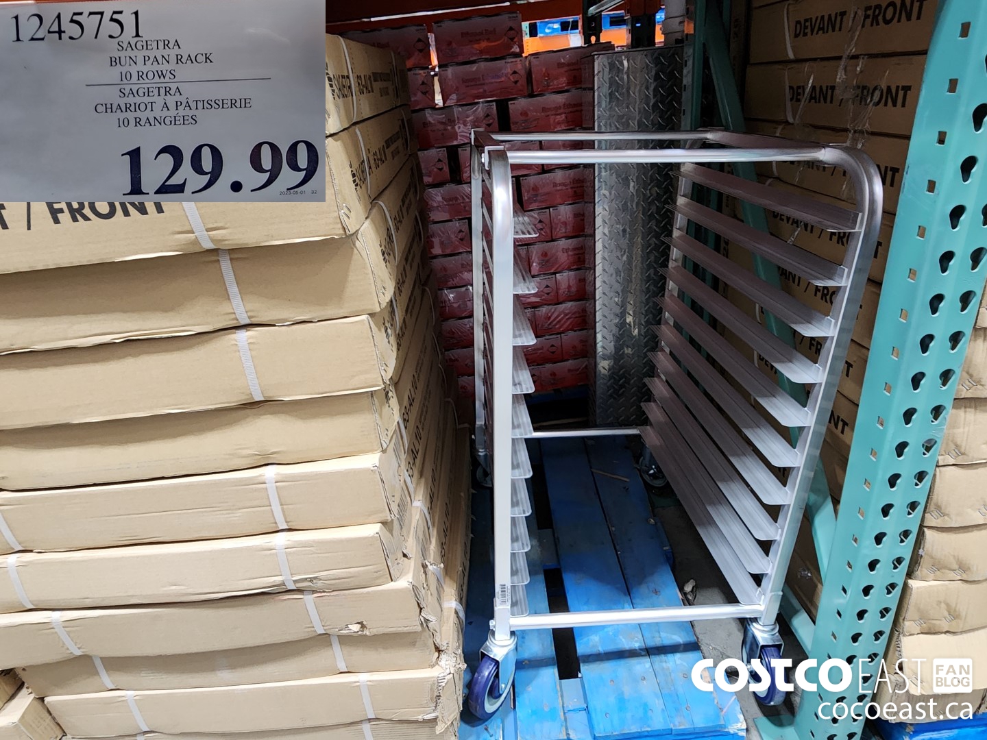 1245751 SAGETRA BUN PAN RACK 10 ROWS $129.99