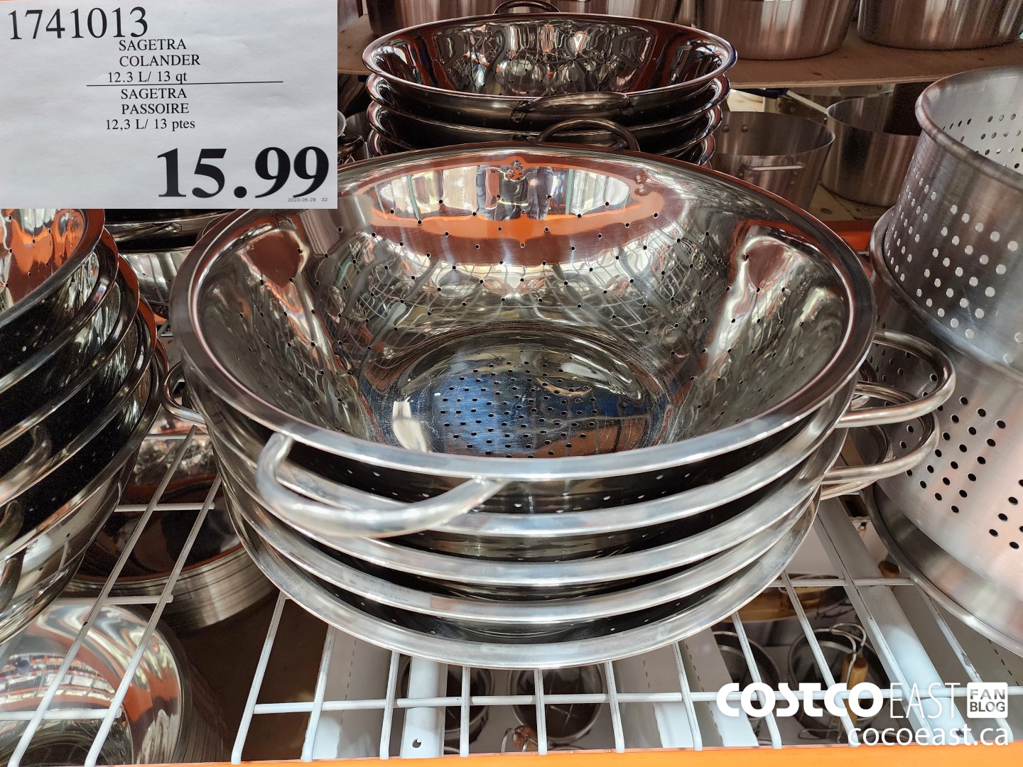 1741013 SAGETRA COLANDER 12.3 L/ 13 QT $15.99