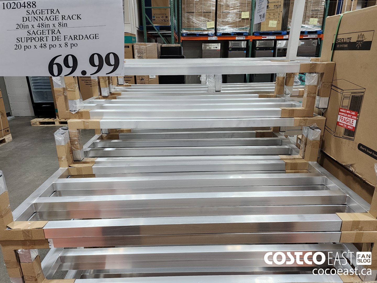 1020488 SAGETRA DUNNAGE RACK 20in x 48in x 8in $69.99