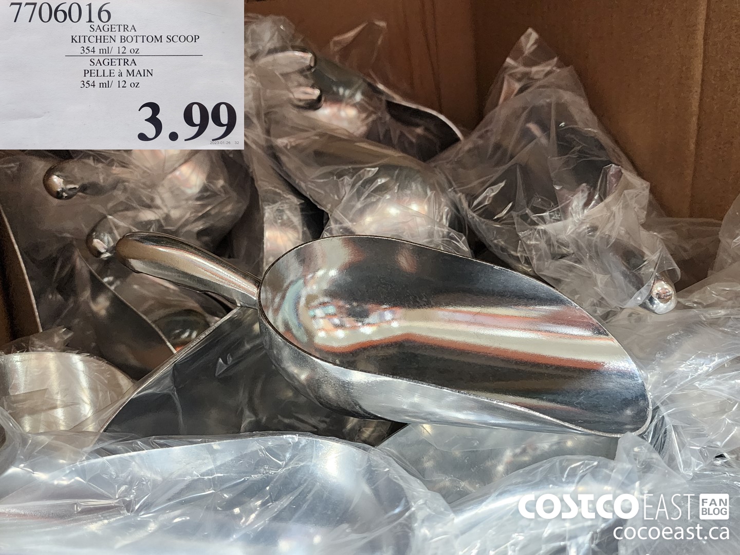 7106016 SAGETRA KITCHEN BOTTOM SCOOP 354 ml/ 12 oz $3.99