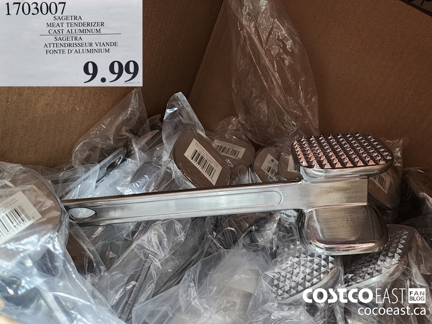 1703007 SAGETRA MEAT TENDERIZER CAST ALUMINUM $9.99