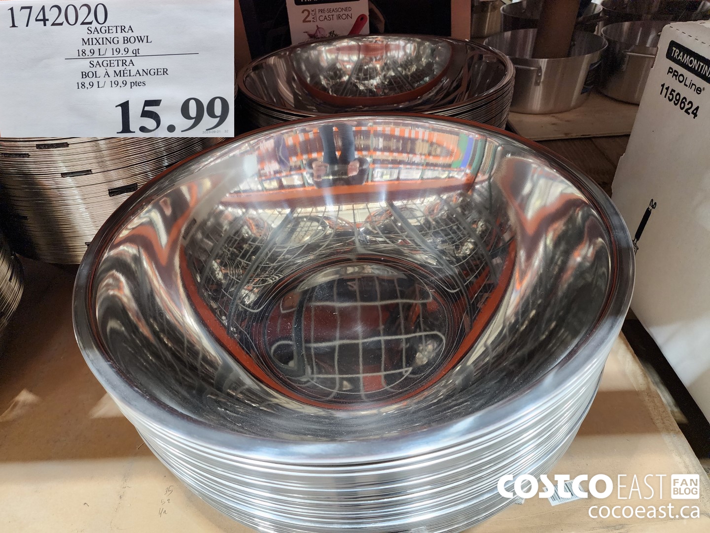 1742020 SAGETRA MIXING BOWL 18.9 L/ 19.9 QT $15.99