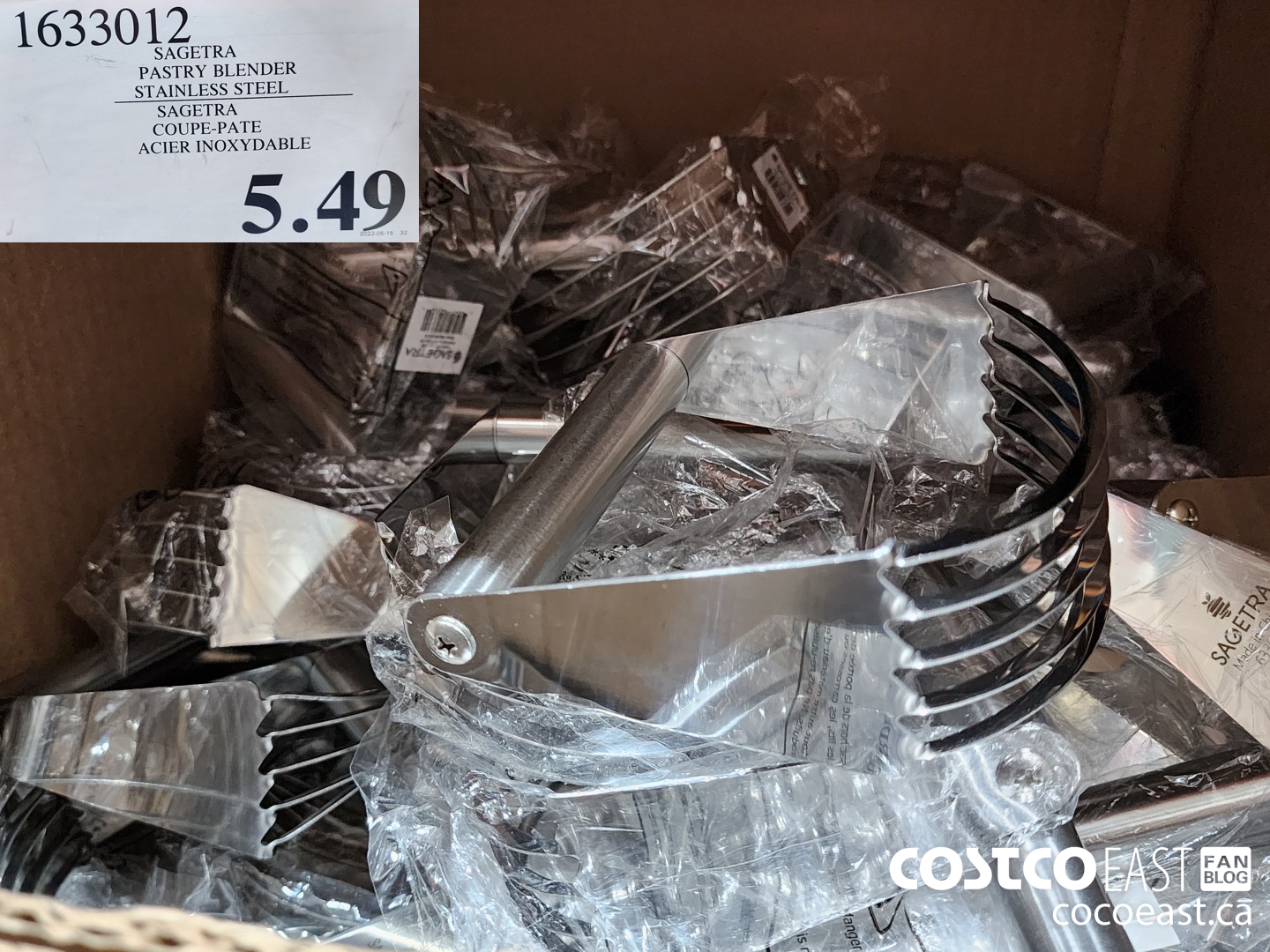 1633012 SAGETRA PASTRY BLENDER STAINLESS STEEL $5.49