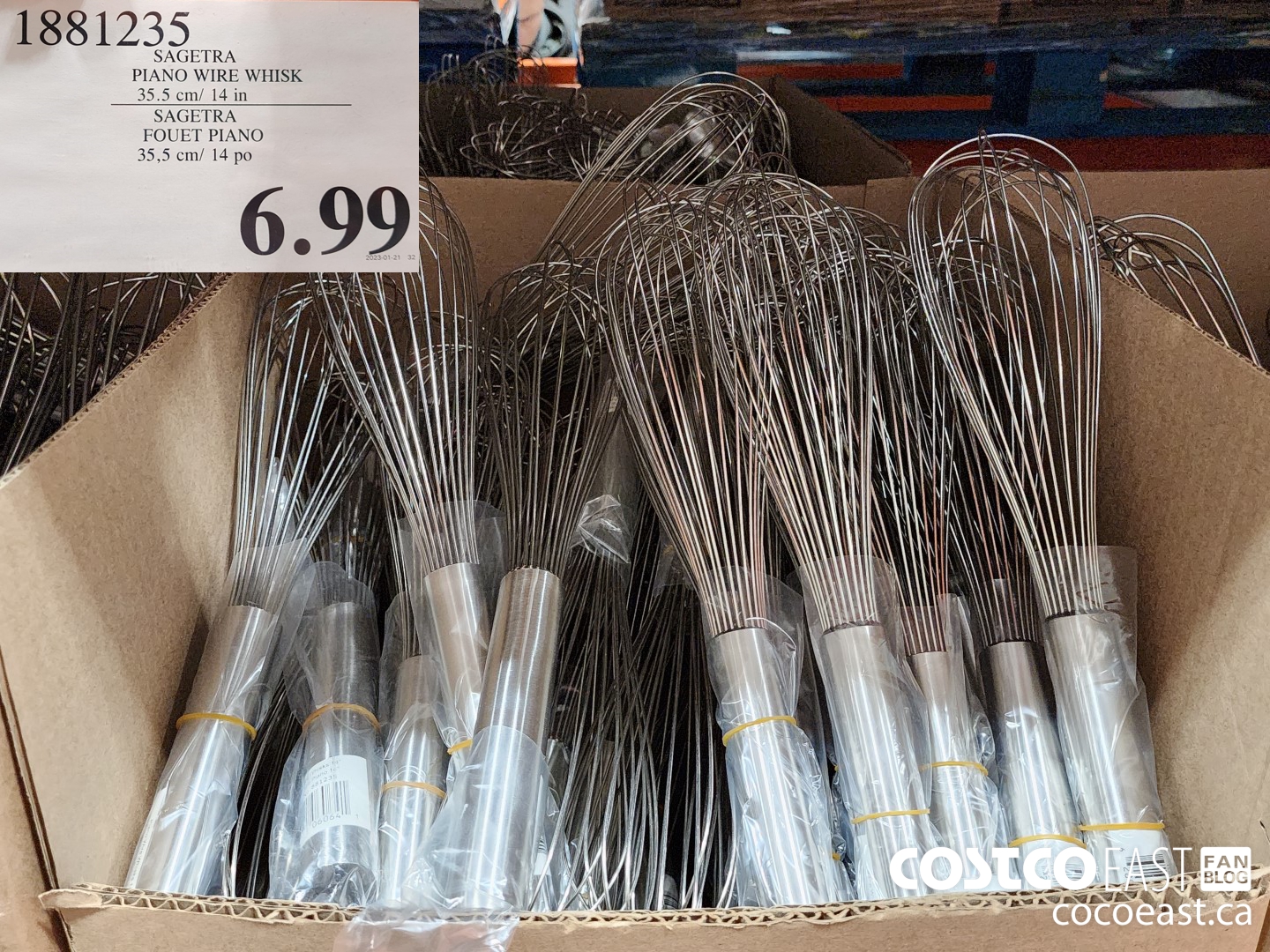 1881235 SAGETRA PIANO WIRE WHISK 35.5 cm/ 14 in $6.99