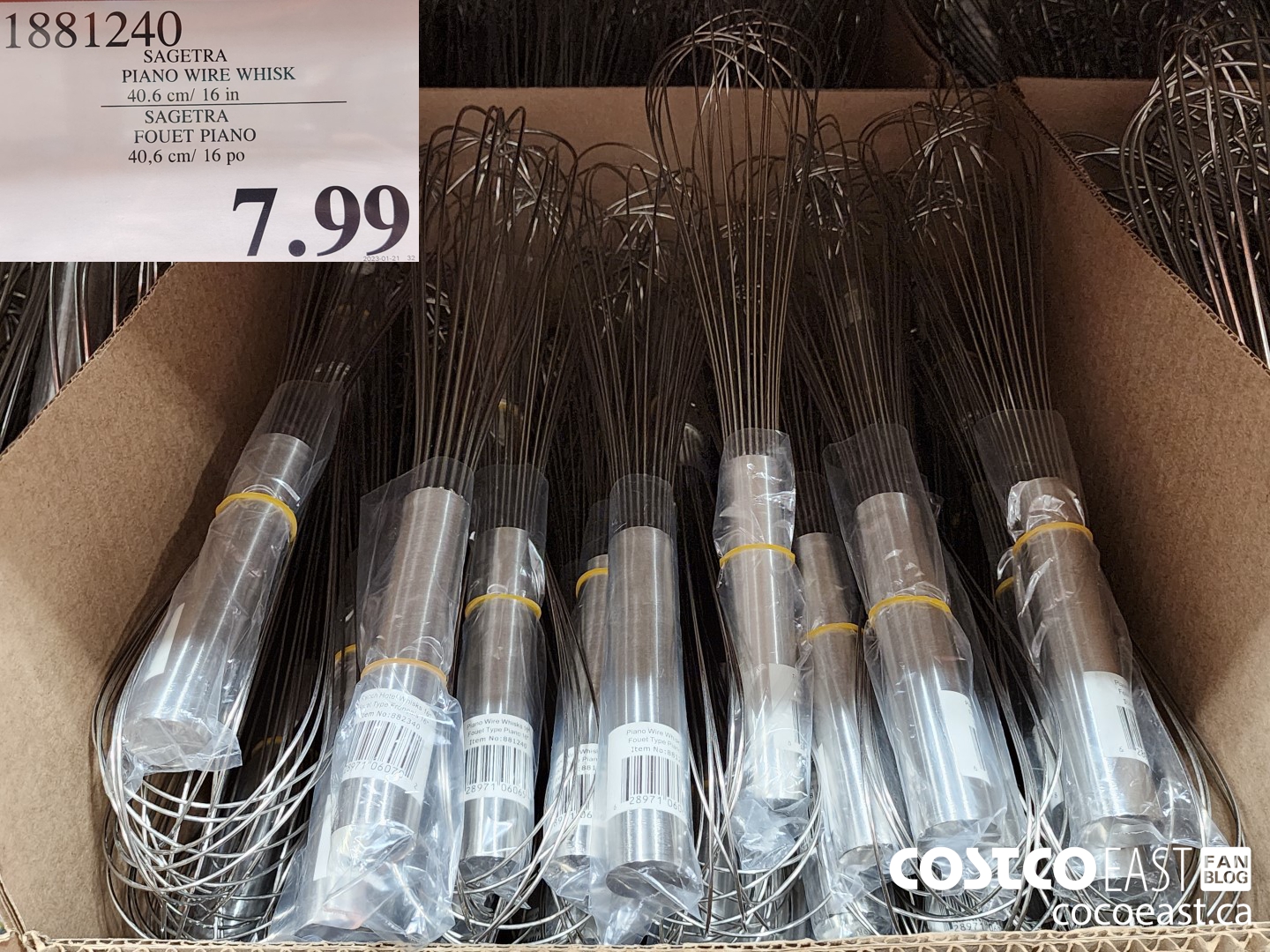 1881240 SAGETRA PIANO WIRE WHISK 40.6 cm/ 16 in $7.99