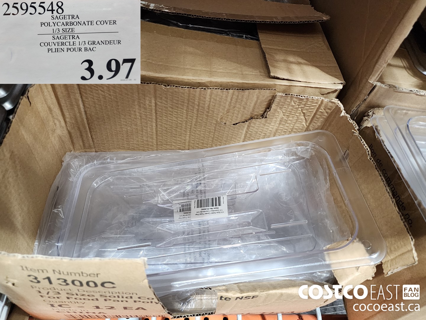 2595548 SAGETRA POLYCARBONATE COVER 1/3 SIZE $3.97