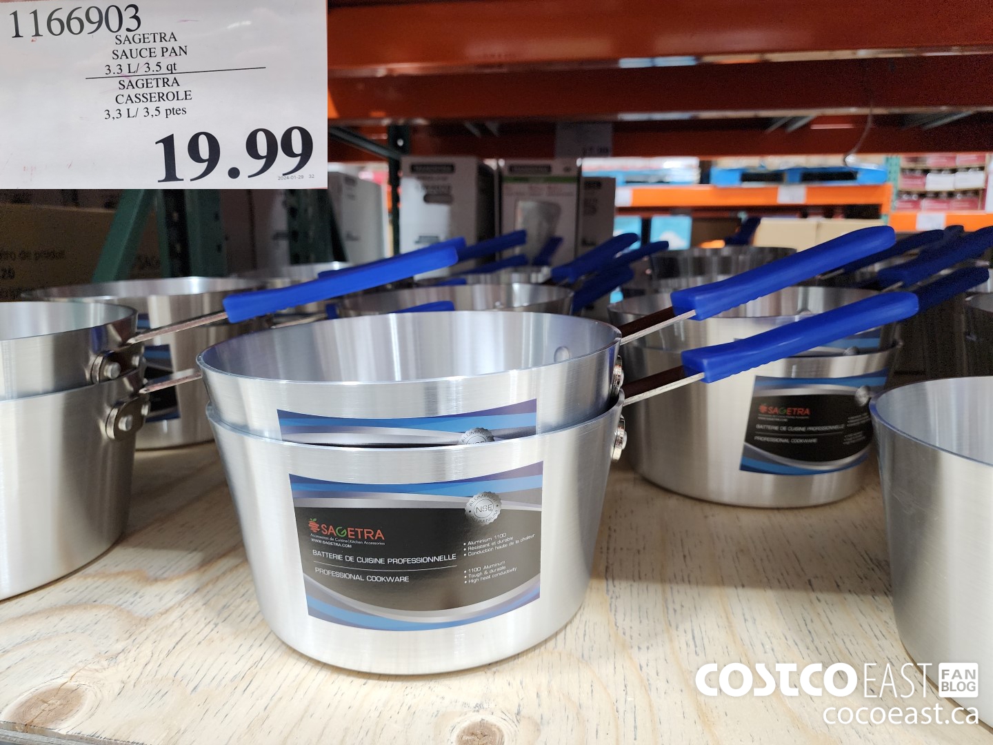 1166903 SAGETRA SAUCE PAN 3.3 L/ 3.5 QT $19.99