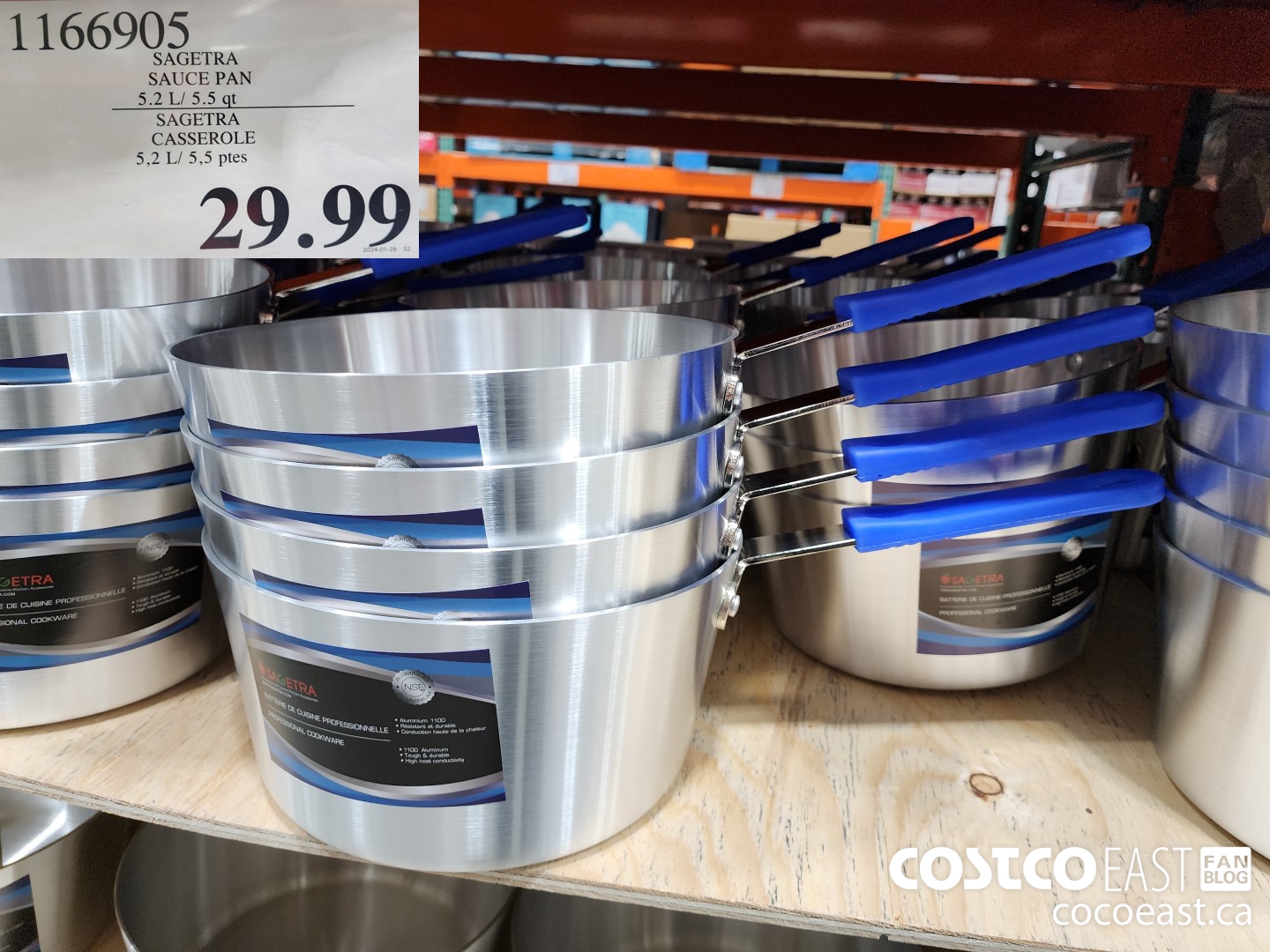 1166905 SAGETRA SAUCE PAN 5.2 L / 5.5 QT $29.99