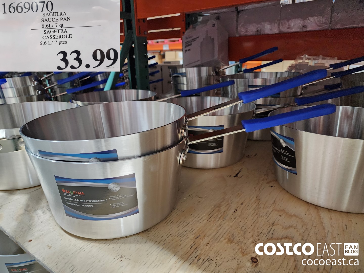 1669070 SAGETRA SAUCE PAN 6.6L/ 7 gt $33.99