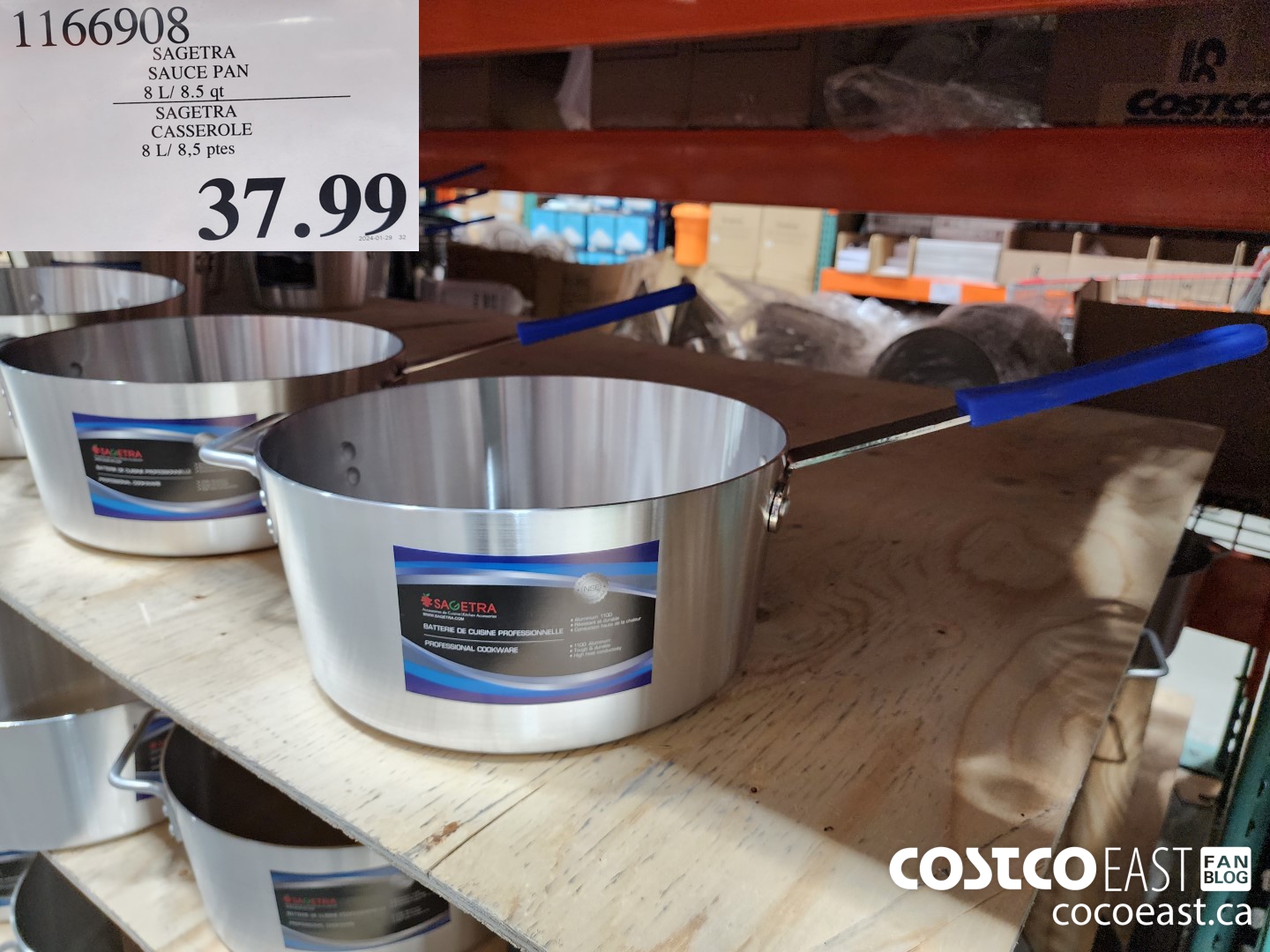 1166908 SAGETRA SAUCE PAN 8 L/ 8.5 QT $37.99