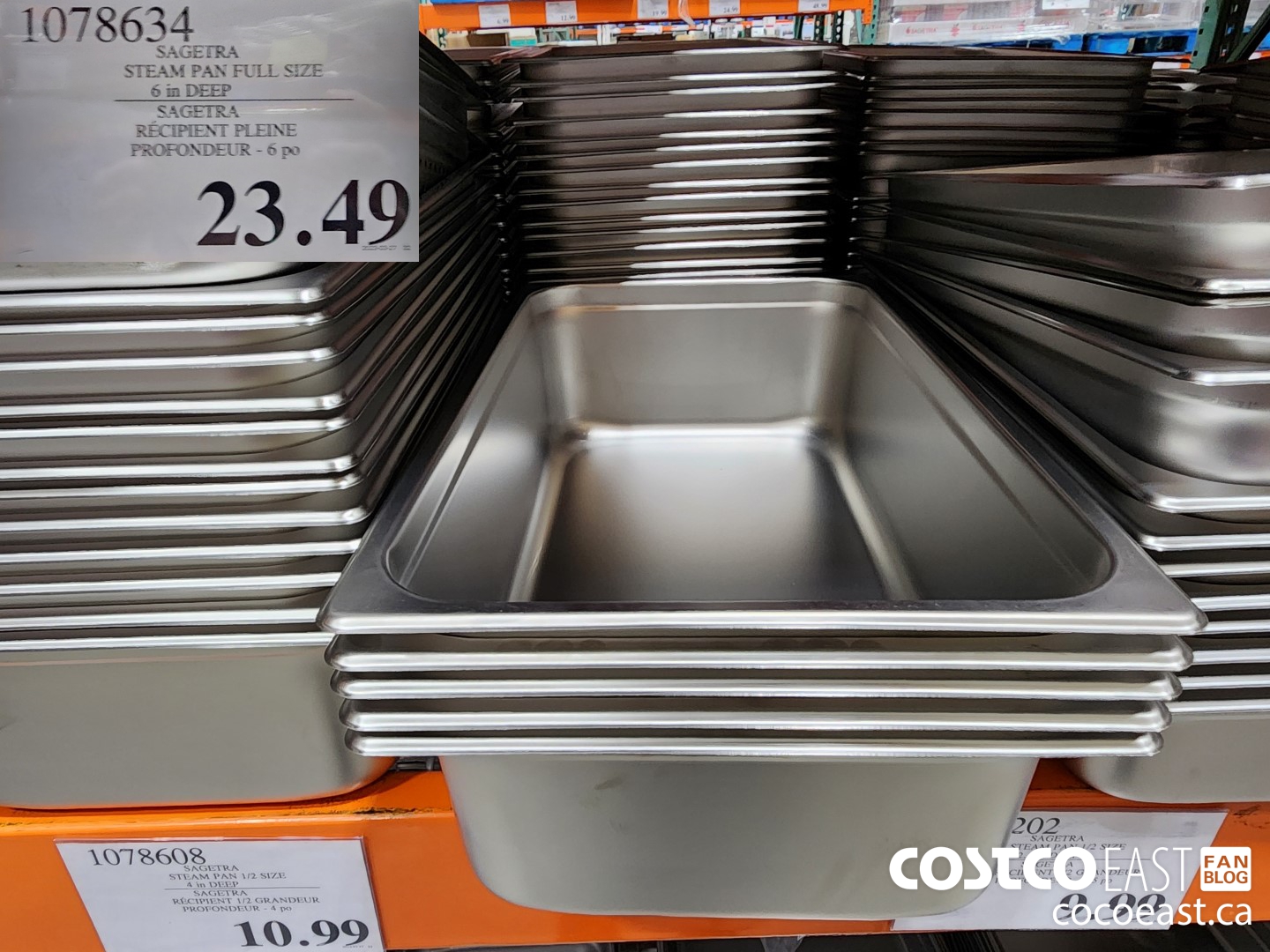 1078634 SAGETRA STEAM PAN FULL SIZE 6 IN DEEP  $23.49