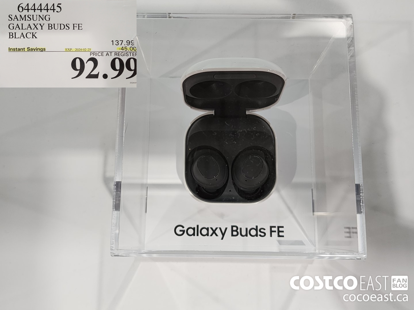 6444445 SAMSUNG GALAXY BUDS FE BLACK ($45.00 INSTANT SAVINGS EXPIRES ON 2024-02-25) $92.99