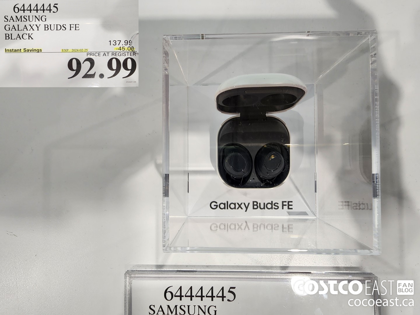 6444445 SAMSUNG GALAXY BUDS FE BLACK ($45.00 INSTANT SAVINGS EXPIRES ON 2024-02-25) $92.99