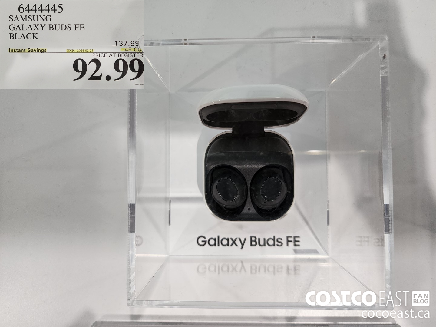 6444445 SAMSUNG GALAXY BUDS FE BLACK ($45.00 INSTANT SAVINGS EXPIRES ON 2024-02-25) $92.99