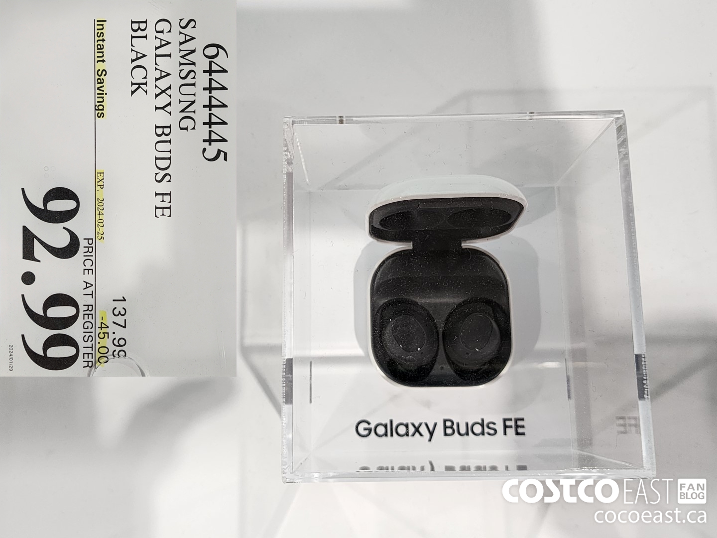 6444445 SAMSUNG GALAXY BUDS FE BLACK ($45.00 INSTANT SAVINGS EXPIRES ON 2024-02-25) $92.99