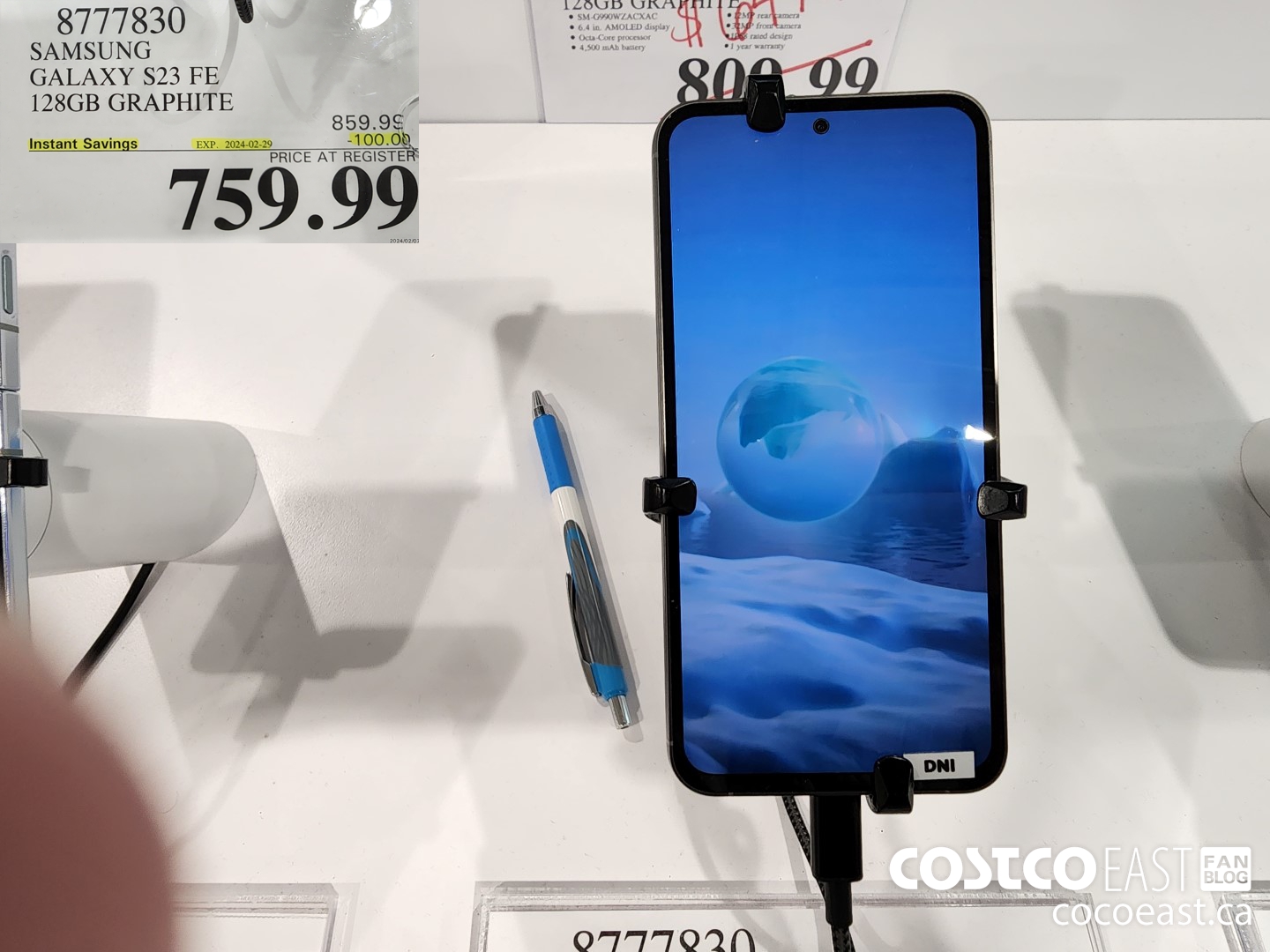 8777830 SAMSUNG GALAXY S23 FE 128GB GRAPHITE ($100.00 INSTANT SAVINGS EXPIRES ON 2024-02-29) $759.99