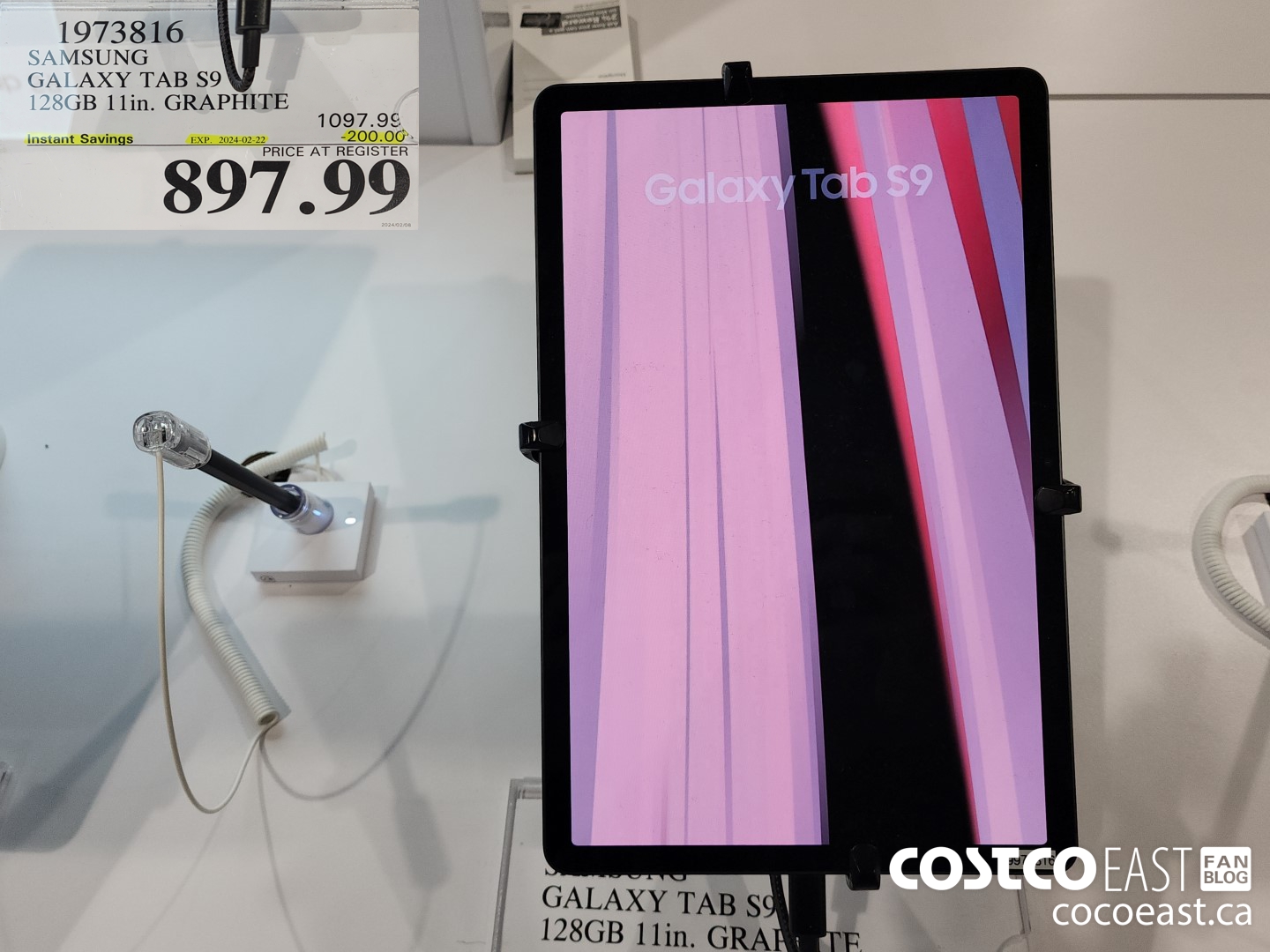 1973816 SAMSUNG GALAXY TAB S9 128GB 11 in. GRAPHITE ($200.00 INSTANT SAVINGS EXPIRES ON 2024-02-22) $897.99