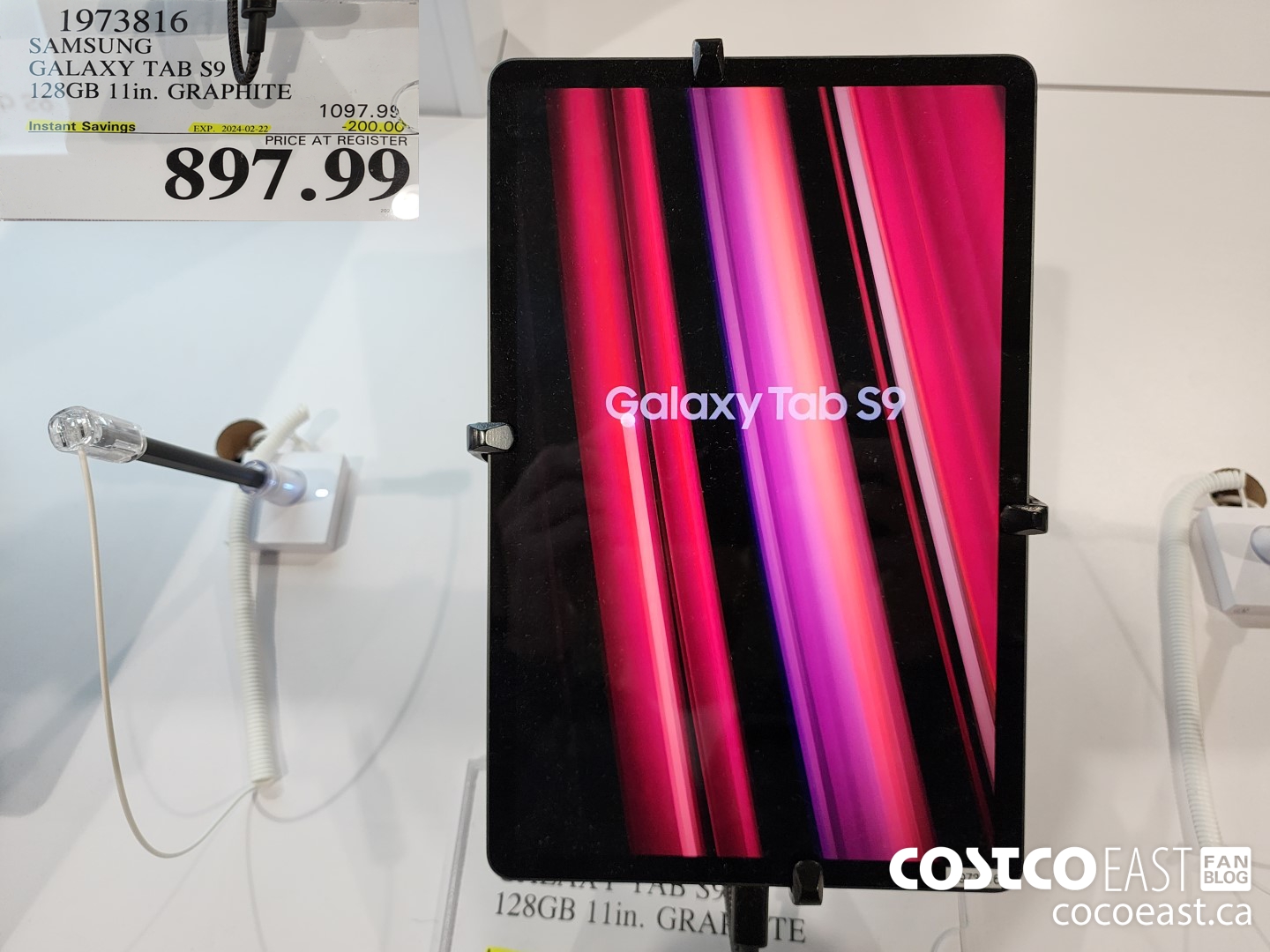 1973816 SAMSUNG GALAXY TAB S9 128GB 11 in. GRAPHITE ($200.00 INSTANT SAVINGS EXPIRES ON 2024-02-22) $897.99