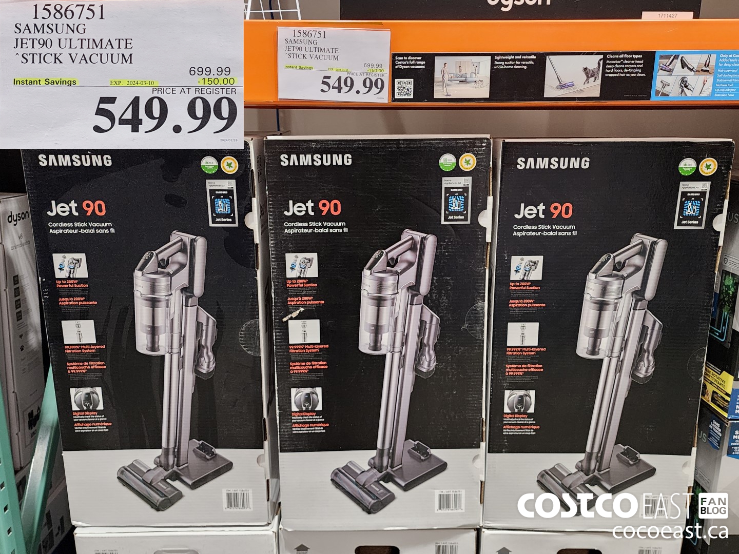 1586751 SAMSUNG JET90 ULTIMATE STICK VACUUM ($150.00 INSTANT SAVINGS EXPIRES ON 2024-03-10) $549.99