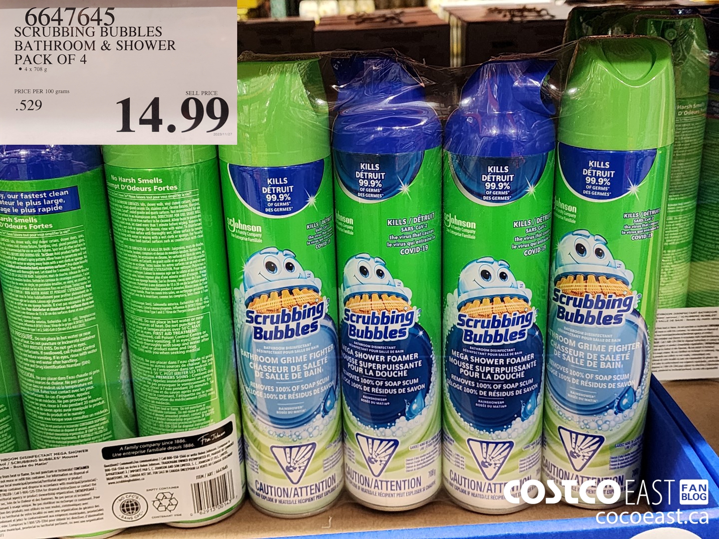 6647645 SCRUBBING BUBBLES BATHROOM & SHOWER PACK OF 4 $14.99